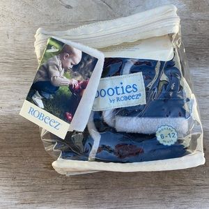 Booties by Robeez blue leather booties 6-12 month